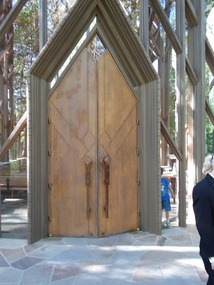 The doors at the Anthony Chapel