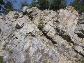 Uplifted Novaculite rock 