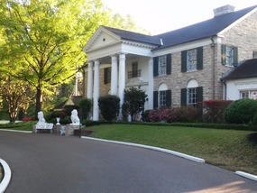 Closeup of the front of Graceland