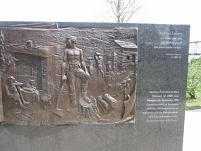 Plaque commemorating Lincoln's stay in Kentucky