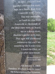 Inscription of a letter from Lincoln
