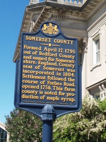 Historical marker for the Somerset County admin