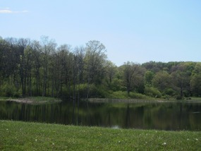 Lovely small lake at our campground