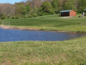 The small lake at the campground