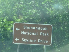 Just south of Front Royal is the entrance to park