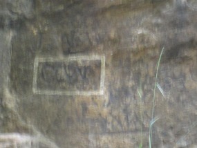George Washington carved initials when surveying!!