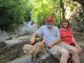 Lace Falls in the background, a relaxing place