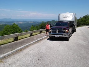 One scenic turnout on the Blue Ridge Parkway