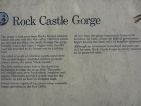 Info on Rock Castle Gorge