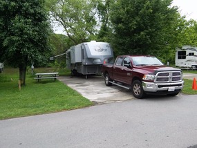Our campsite at Wilson's Riverfront RV Park