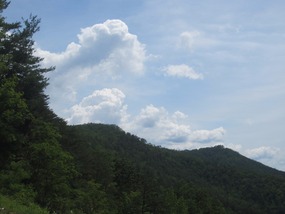 Love those puffy white clouds and the shade!