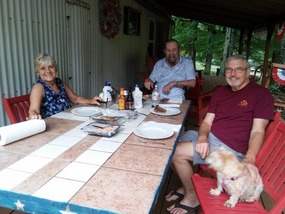 Dinner with Ken and Sandy (and Roxie)