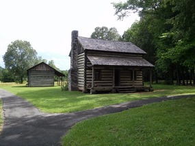 In the park is replica Cherokee farmstead