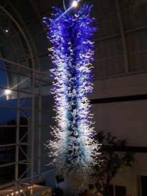 This art piece hangs in the lobby of the Gardens