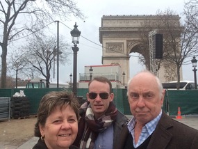 In front of the Arc D'Triomphe