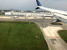 Flying into Singapore
