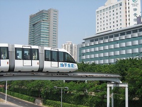 Monorail in Modern Shenzhen