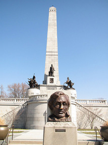 Front of Tomb With Bust of Lincoln