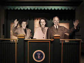 Picture of Truman's on Back of Train - Whistlestop
