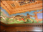An example of the ornate ceiling carvings