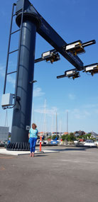 Massive crane for lifting boats