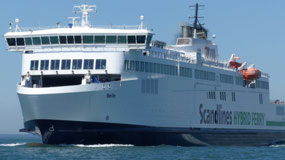The Gedser-Rostock ferry passing us