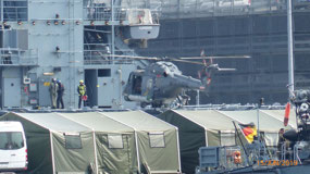 Landing on deck