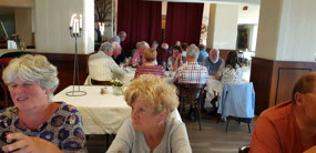 At dinner