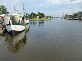 View downstream, fish shop 1st left