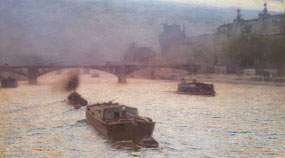 Aleksander Gierymski- evening by the Seine