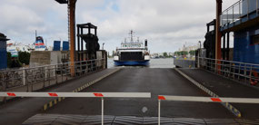 The town ferry arriving