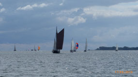 Boats heading southwards after bridge