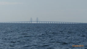 Looking back at Øresund bridge