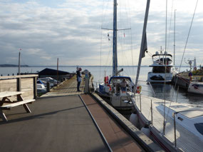 Our berth, just about to leave Humlebæk