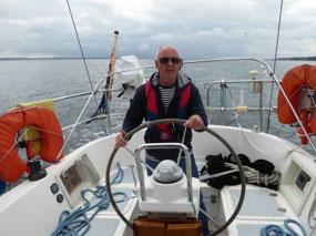 First chance for Owen to helm under sail