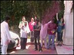 Enjoying Holi with the locals