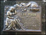 Eva Peron´s grave stone