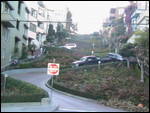 Curved street from the bottom