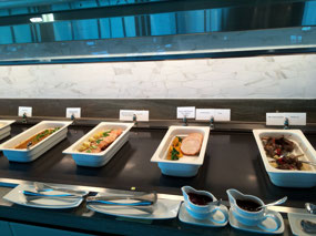 Food Selection in Emirates Lounge Melbourne