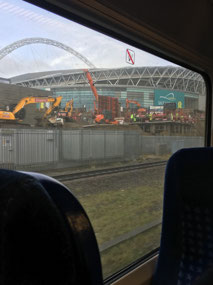 View of Wembley Stadium from Aylesbury Train