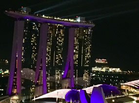 Marina Bay Sands from Hotel Balcony