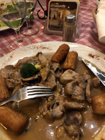 Pork Fillet with Pepper Sauce and Croquettes