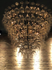 Wine Glass Chandelier at Da Mario