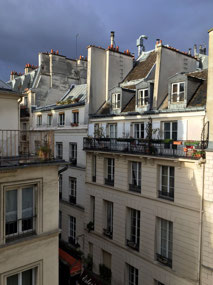 View from our room at Hotel St. Louis en L'Ile