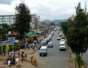 View from Pedestrian Overpass  - Addis Ababa 