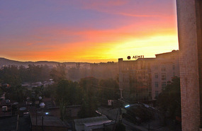 Addis Ababa Sunrise from Damu Hotel