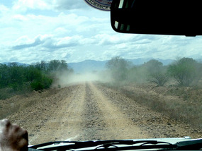 Dust on road to Arbore  Village- Omo Valley