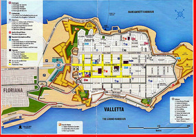 Map of Valletta Malta