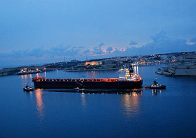 Grand Harbour from my window at British Hotel