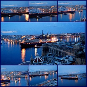 Grand Harbour from my window at British Hotel